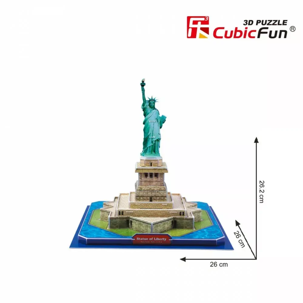 3D puzle CubicFun Brīvības statuja C080H Photo 6