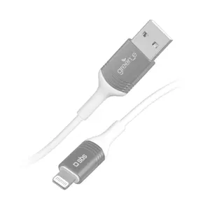 Кабель Lightning SBS GRECABLEUSBIP589W 1.2м Серебристый Белый
