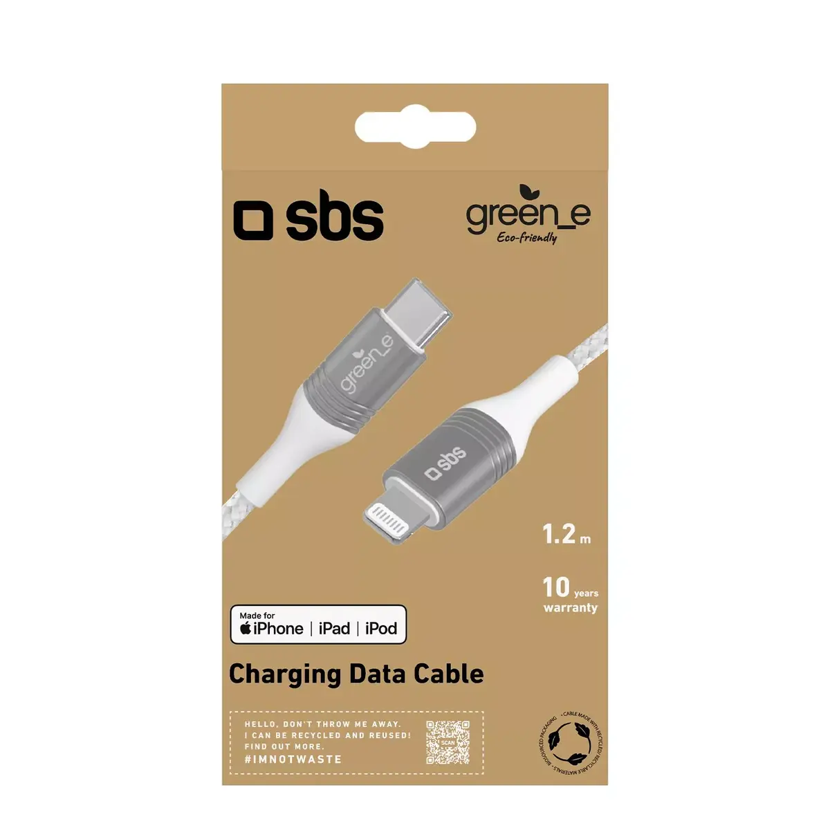 Кабель Lightning SBS GRECABLELIGTC12BW Photo 4