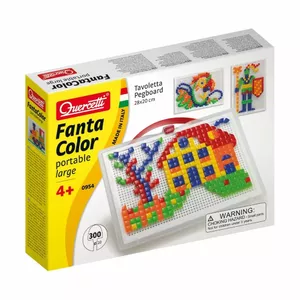 Educational mosaic set QUERCETTI Fantacolor 300 pieces — creative pegboard toy