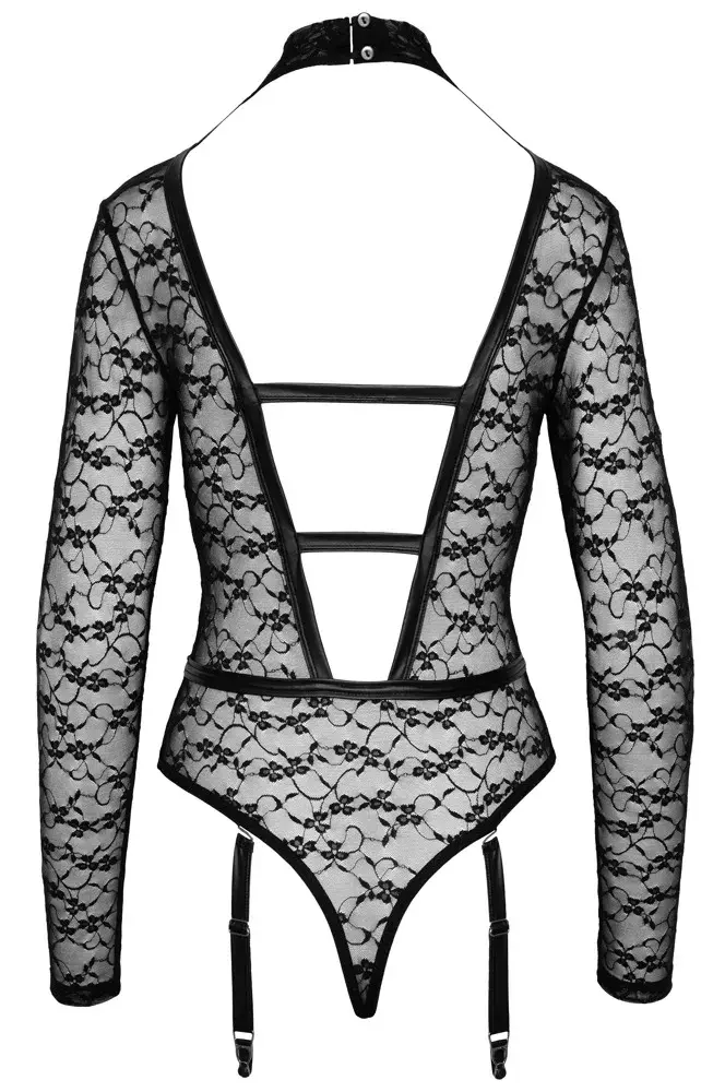 Bodi Cottelli Collection L — mežģīnes, garas piedurknes, melns Photo 7