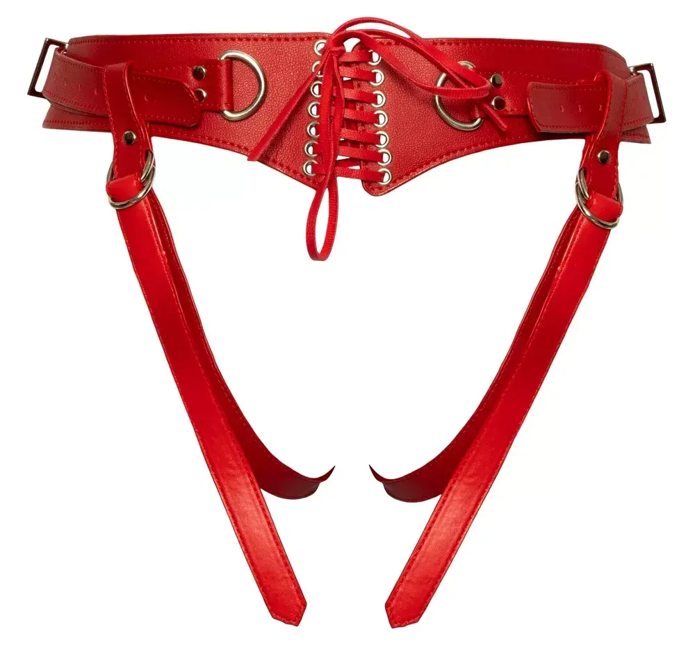 Страпон-ремень bad kitty Silicone Red S–L Photo 5