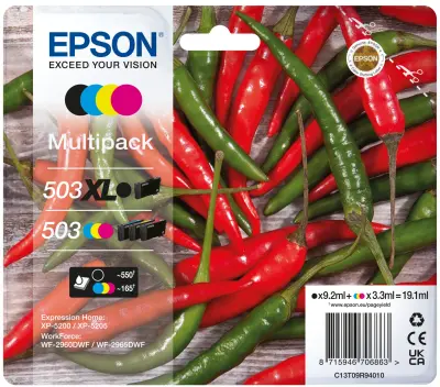 Epson 503 XL Oriģinālo tintes kasetņu