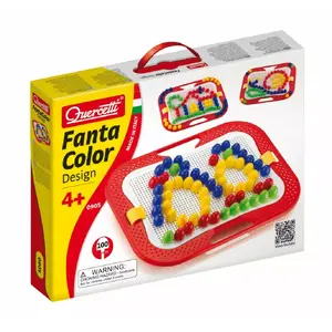 Quercetti Fantacolor Valigetta 100 mozaīkas komplekts ar tapām