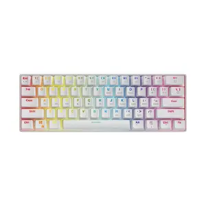 Mechanical Gaming Keyboard SAVIO WHITEOUT RED — 60% form factor, Outemu Red switches, USB, QWERTY, RGB, English layout, Black