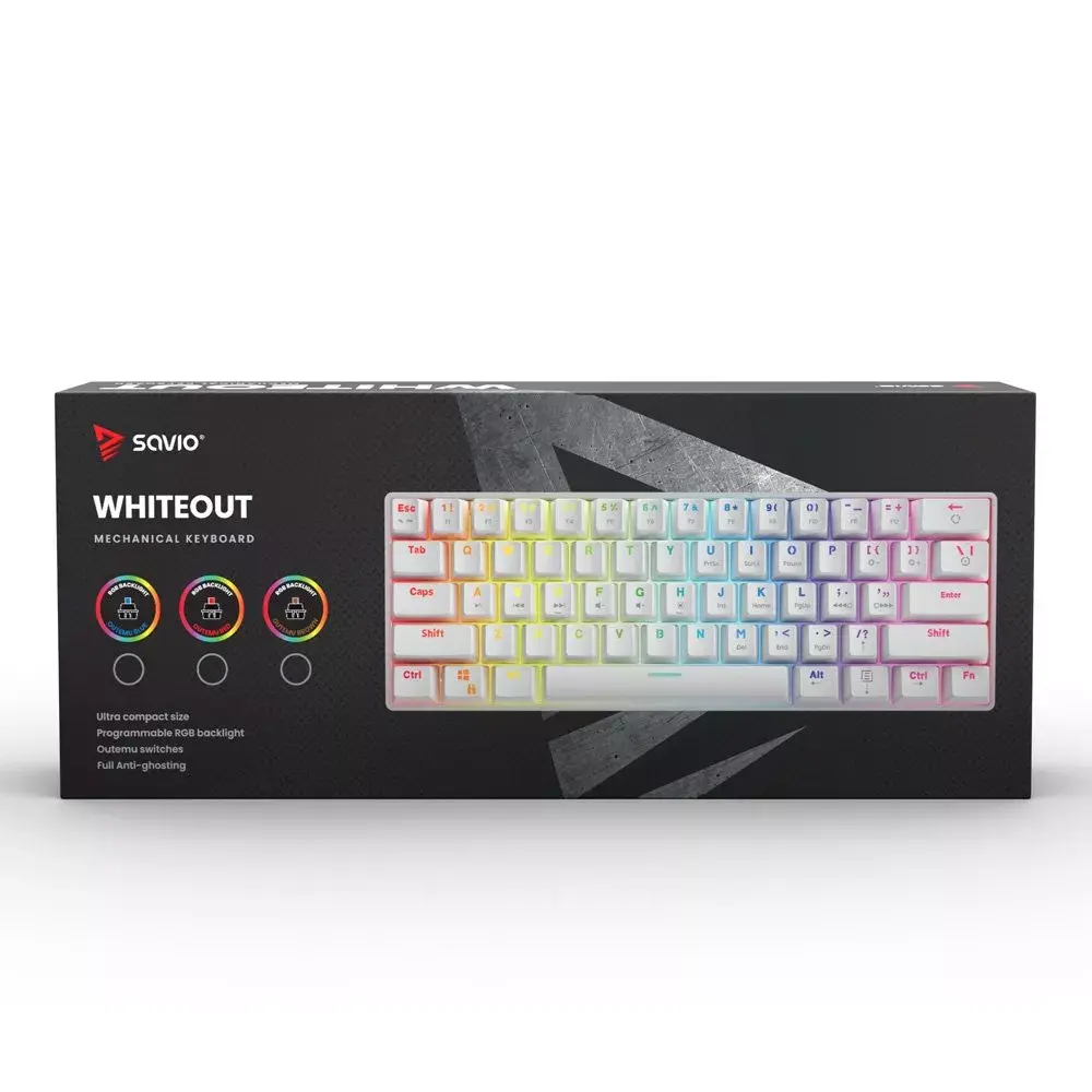 SAVIO WHITEOUT RED mechanical gaming keyboard Photo 8