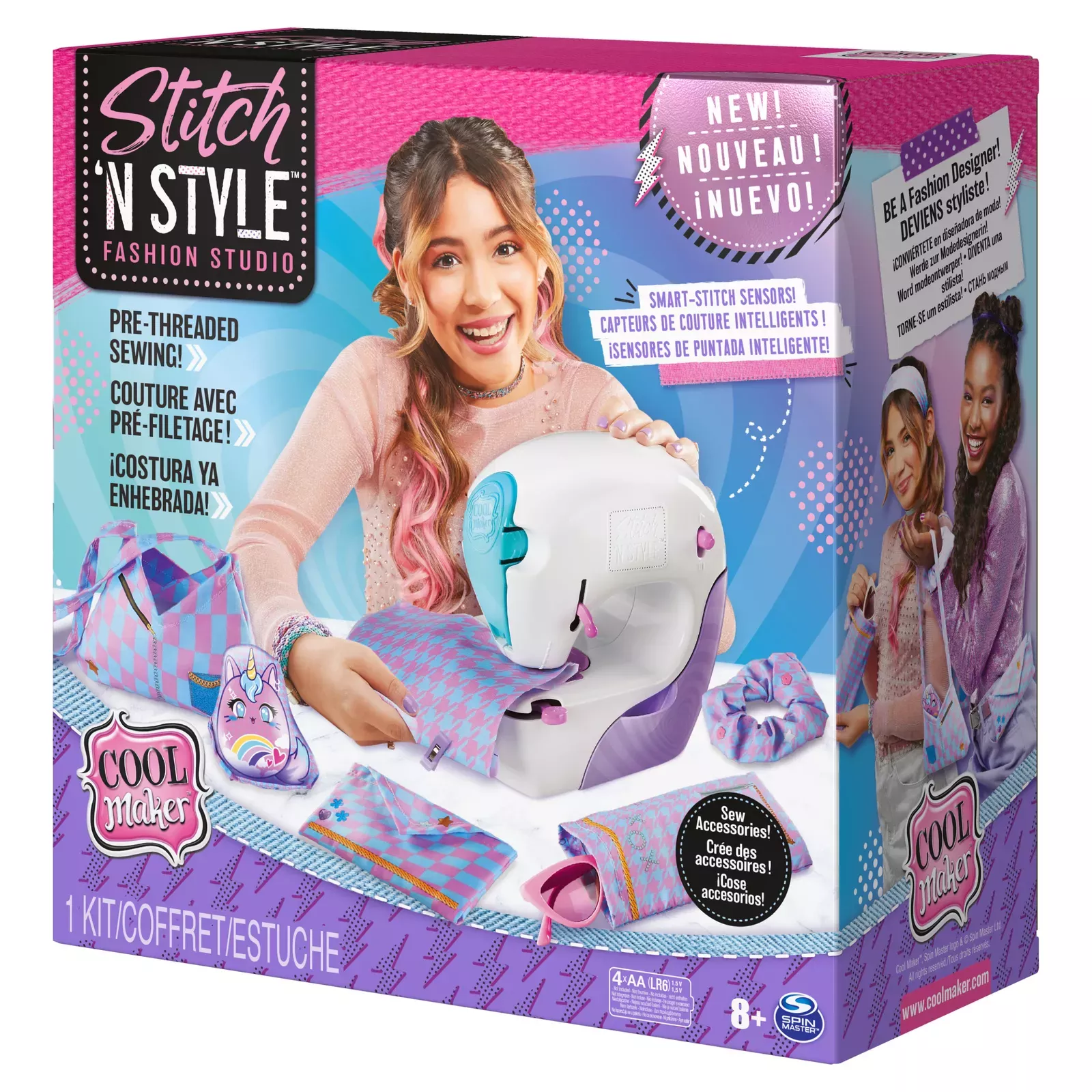 Spin Master - Cool Maker Cool Maker, Stitch 'N Style Fashion Studio Refill  With 2 Pre Threaded Cartridges, Fabric And Water Transfer Prints, Arts &  Crafts Kids Toys For Girls