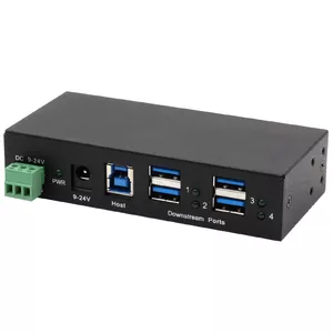 EXSYS EX-11244HMS interfeisa centrmezgls USB 3.2 Gen 1 (3.1 Gen 1) Type-B 5000 Mbit/s Melns