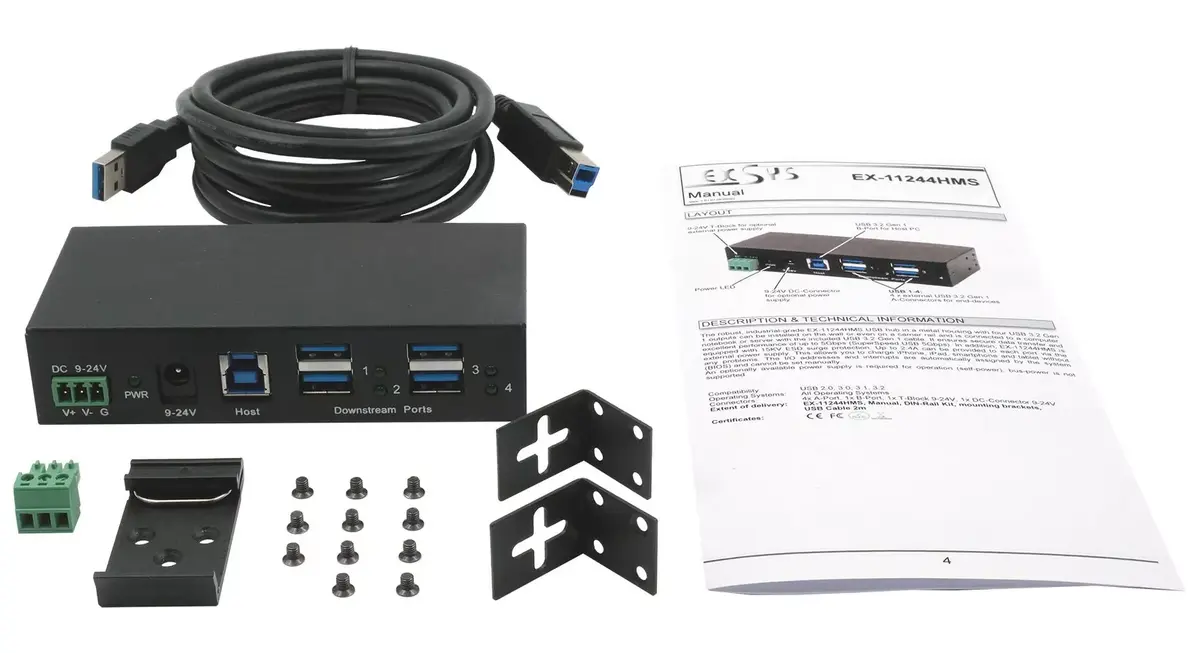 EXSYS EX-11244HMS USB Hub 3.2 Gen 1 Photo 5