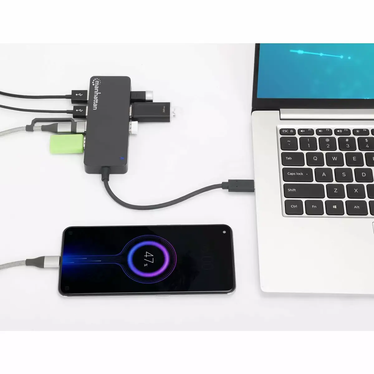 Док-станция/Хаб USB-C Manhattan 7x USB-A 5 Гбит/с Photo 6