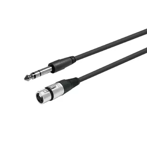 Кабель аудио Vivolink PROAUDXLRFJACKS3 1 м XLR 6.35мм черный