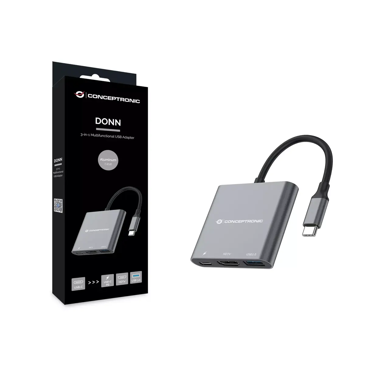 CONCEPTRONIC DONN 3-в-1 USB-C адаптер Photo 4