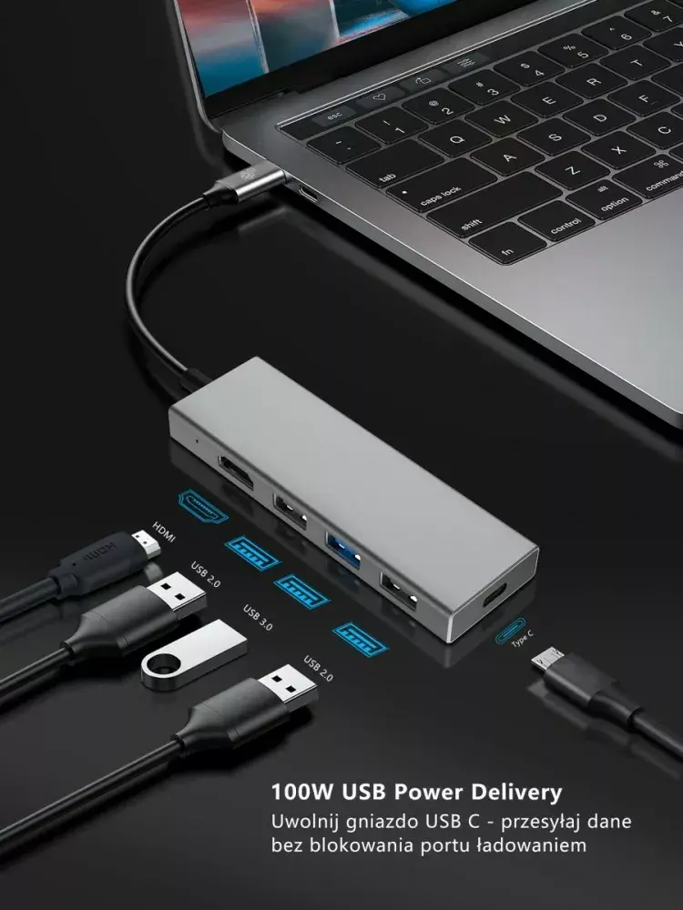 USB-C 7‑1 adapters TB AKTBXVA2U2HSDAG Photo 5