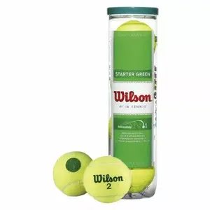 Tenisa bumbas Wilson Starter Green WRT137400 — 4 gab., bez spiediena treniņu bumbas