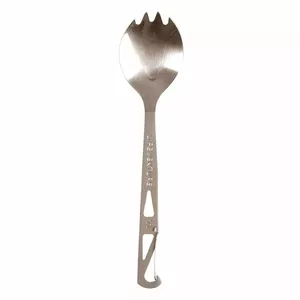 Travel fork–spoon LIFEVENTURE Titanium Forkspoon model 9518, lightweight reusable eating utensil