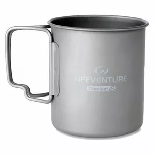 Camping mug LIFEVENTURE Titanium Mug model 9519 — lightweight titanium drinking cup