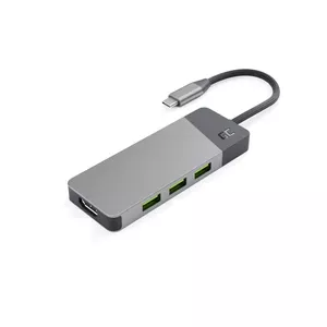 Green Cell HUBGC01 хаб-разветвитель USB Type-C 5000 Мбит/с Серебристый