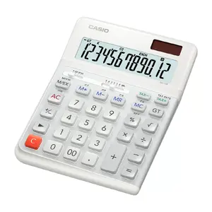 Desktop Calculator Casio DE-12E-WE Basic 12 Digits White