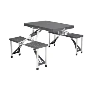 Easy Camp 670410 outdoor table Black, Silver Rectangular shape