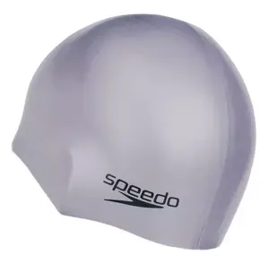 Peldcepure Speedo Plain Moulded Silicone Grey — silikona veidota cepure, unisex, 1 gab.