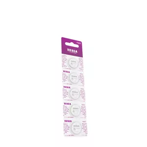 Battery TESLA CR2025 lithium button cell, pack of 5, model CR2025