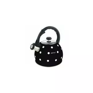 Whistling Kettle KingHoff KH 1048 — 2.0 L, black body with white dots