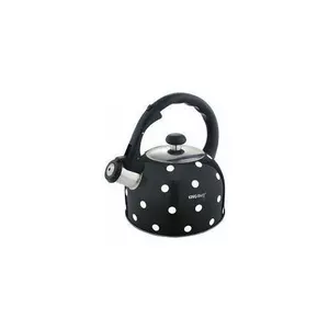 Whistling Kettle KingHoff KH 1051 — 2.6 L black body with white dots