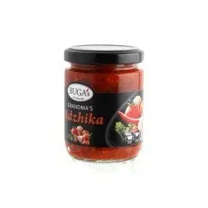 Adjika Bugas Vecmāmiņas 160 g — Bugas adjika traditional spicy condiment, jar 160 g