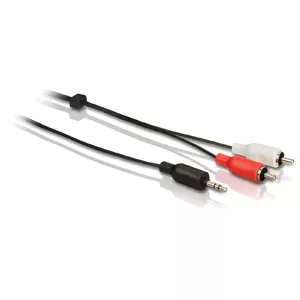Audio cable Philips 3.5mm to 2×RCA stereo, 3 m, black (SWA2520W/10)