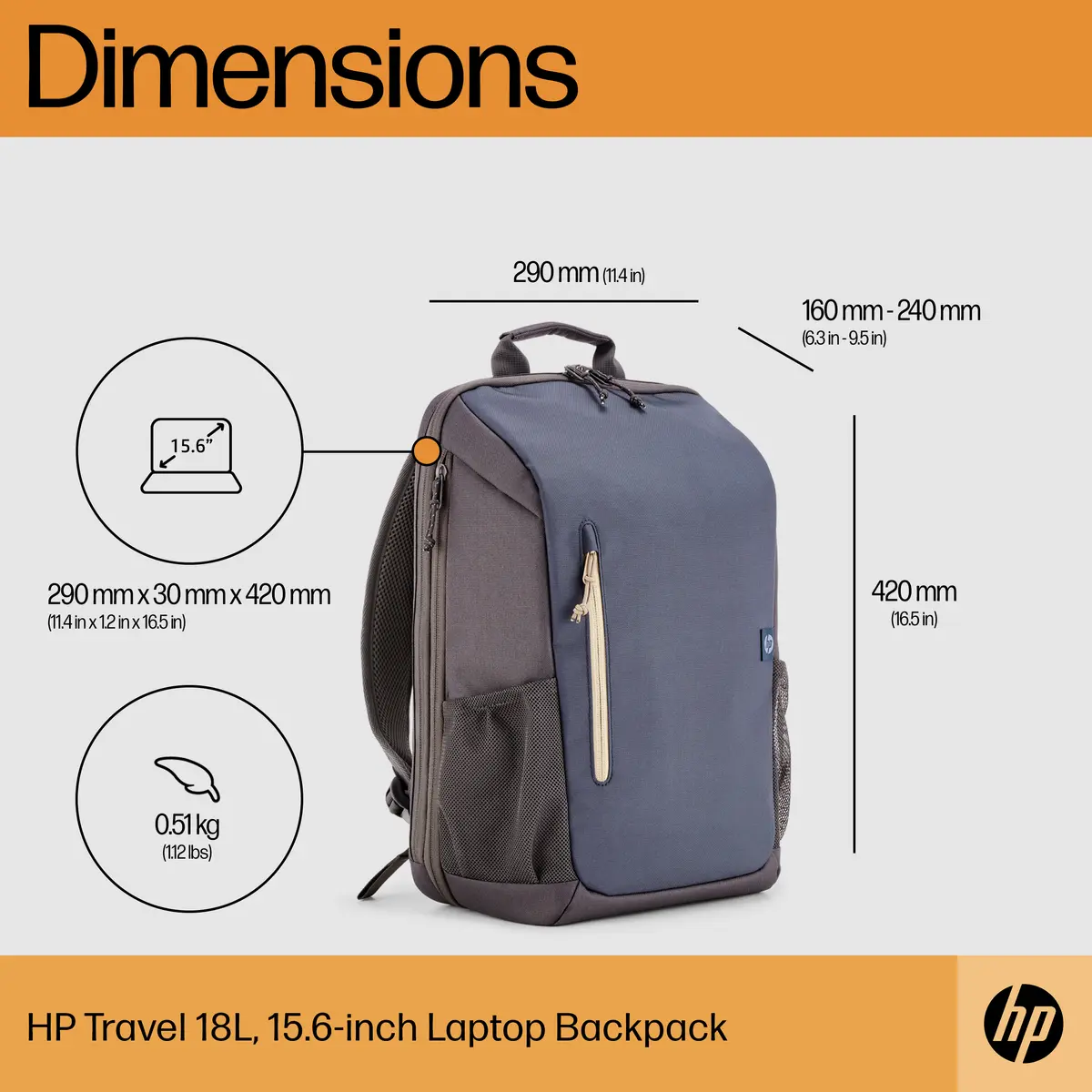 Рюкзак для ноутбука HP Travel 18L Photo 2