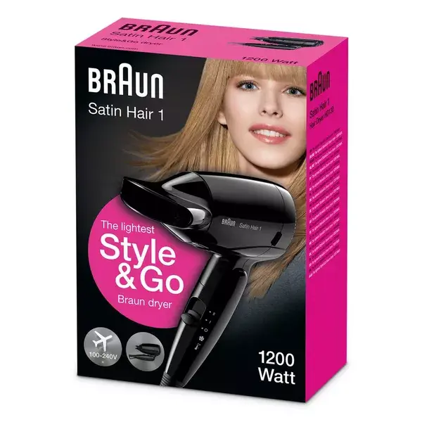 Фен BRAUN HD385 — 1200 Вт, ионизация, дорожный Photo 3