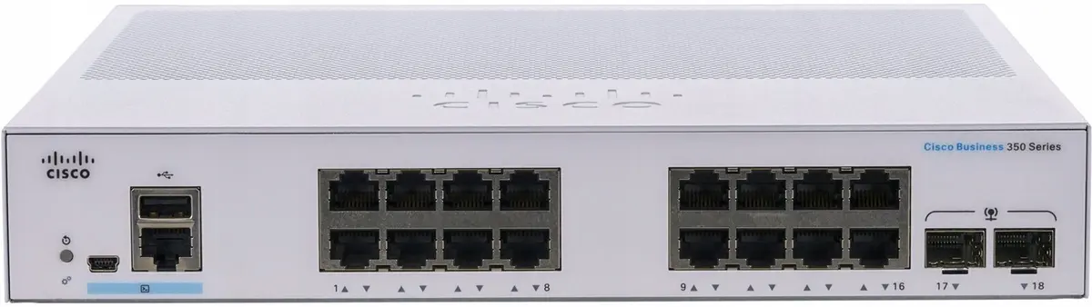 Slēdzis Cisco CBS350-16T-2G-EU 16x Gigabit Ethernet