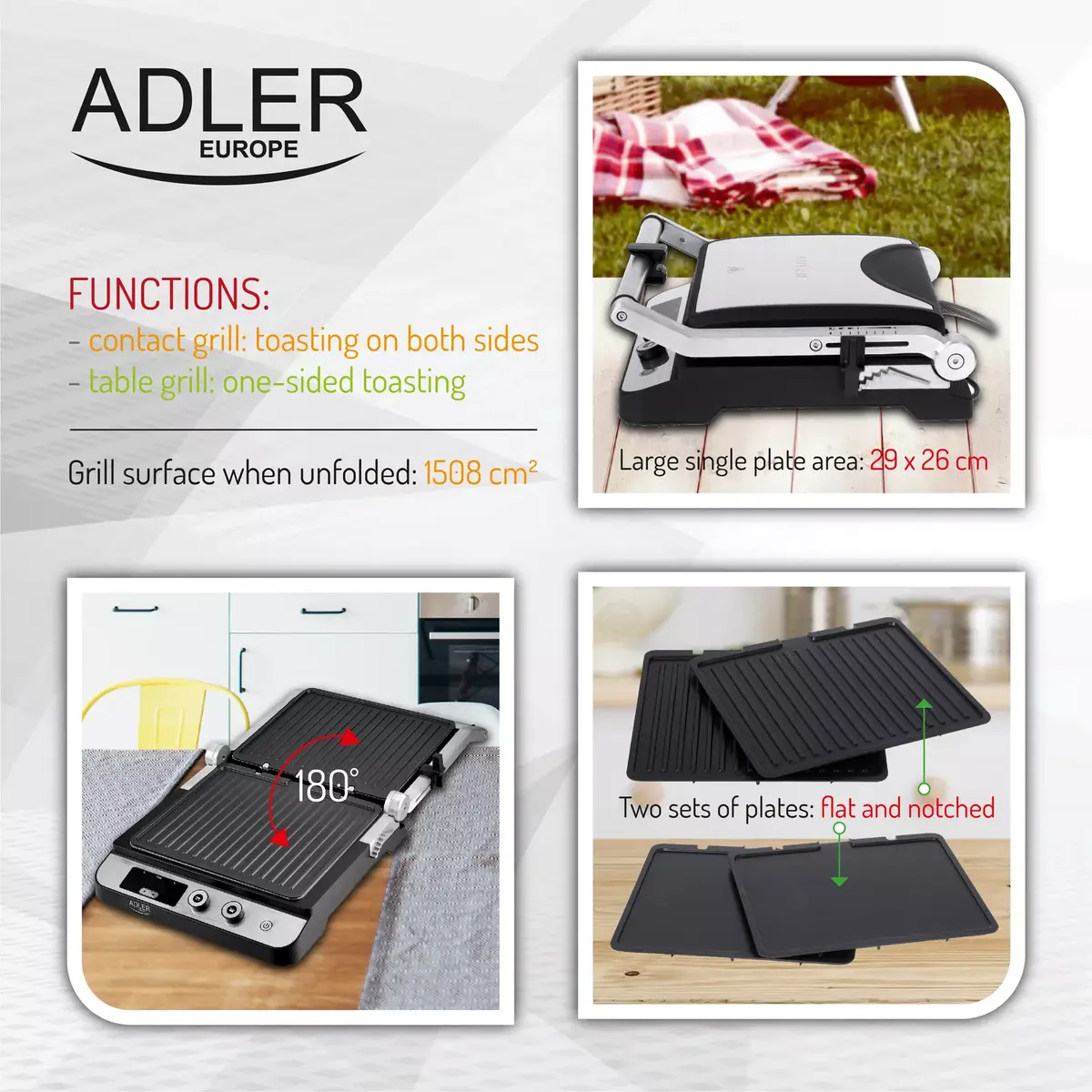 Контактный гриль Adler AD 3059 Photo 9