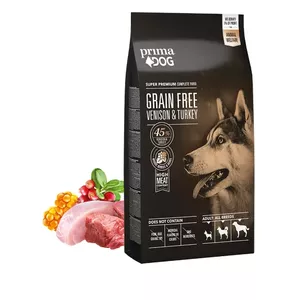 PrimaDog Grain-free Venison & Turkey for all fully-grown dogs 10 kg