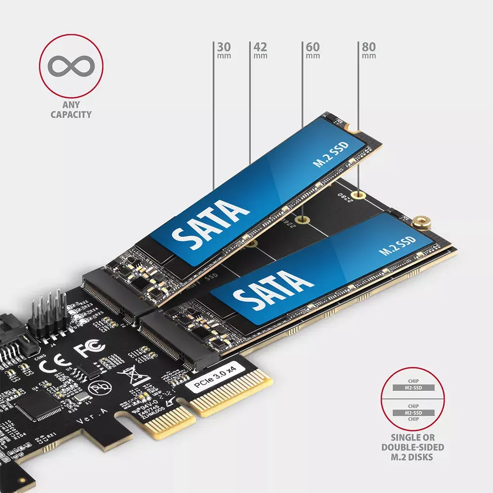 Axagon PCES-SA4M2 PCIe Controller Photo 3