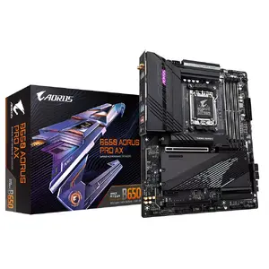 Motherboard GIGABYTE B650 AORUS PRO AX Socket AM5 for AMD Ryzen 8000 CPUs DDR5 up to 8000MHz 16+2+1 VRM Wi‑Fi 6E 2.5GbE PCIe 5.0 2xPCIe 4.0 M.2 USB 3.2 Gen 2