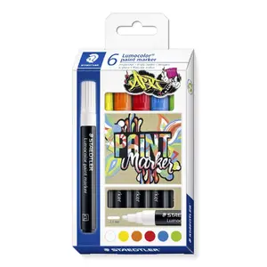Krāsu marķieris Staedtler Lumocolor 349 6 gab.