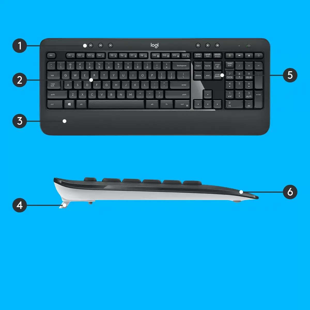 Tastatūras un peles komplekts Logitech MK540 Advanced Photo 7