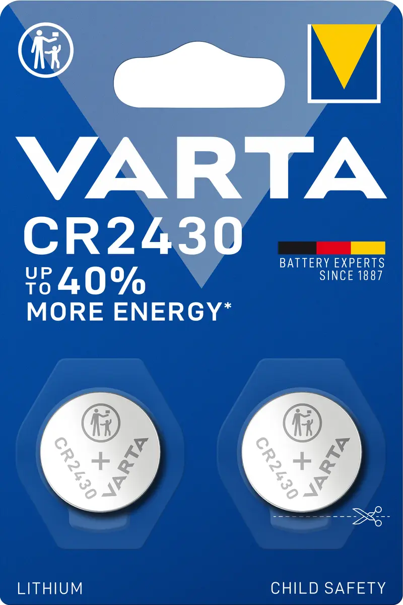 Varta CR2430 Lithium Button Battery 2-Pack Photo 4