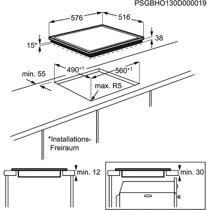 Built-in hob Electrolux EHF6342XOK Photo 2