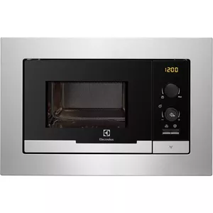Built-in solo microwave Electrolux EMS20107OX — 20 L, 800 W, LED display, stainless steel/black