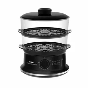 TEFAL tvaicētājs Convenient, 2 līmeņi,6 l, melna/sudraba