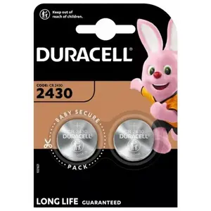 Плановая батарейка типа «монета» Duracell CR2430 3 В литиевая — упаковка 2 шт.