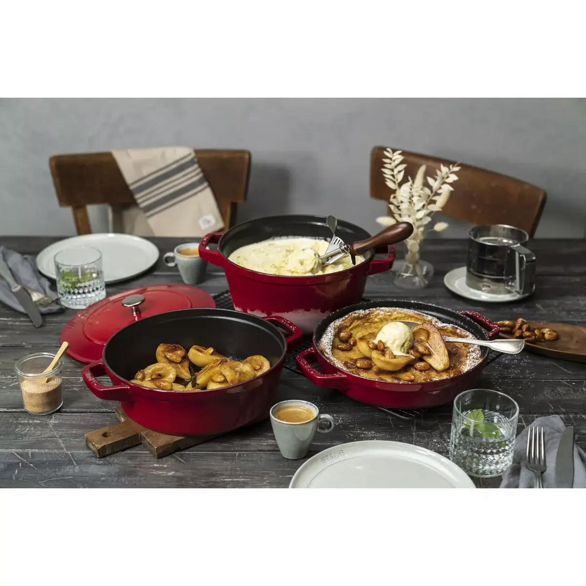 Staub La Cocotte lējuma metāla ļaužmtrauks 24 cm Photo 7