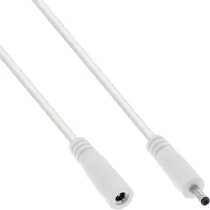 InLine DC pagarinātājs 3.5x1.35mm vīrietis/sieviete AWG 18 1m balts 12V