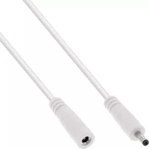 Удлинительный кабель InLine DC мужской/женский 3.5x1.35mm AWG 18 белый 3м