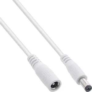 InLine DC pagarinātājs 5.5x2.1mm vīrietis/sieviete AWG 18 12V 11.6A balts 3m