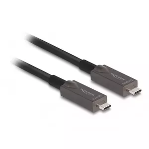 DeLOCK Active Optical USB-C Video + Data + PD Cable 8 m Black