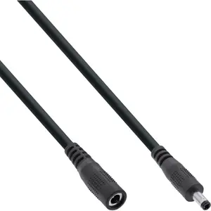 InLine DC pagarinātājs 4.0x1.7mm vīrietis/sieviete AWG 18 12V 11.6A melns 5m