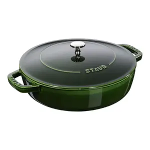Saute pan Staub ZWILLING STAUB BRAISERS Round, 28 cm diameter, green, bottom Ø 22.2 cm